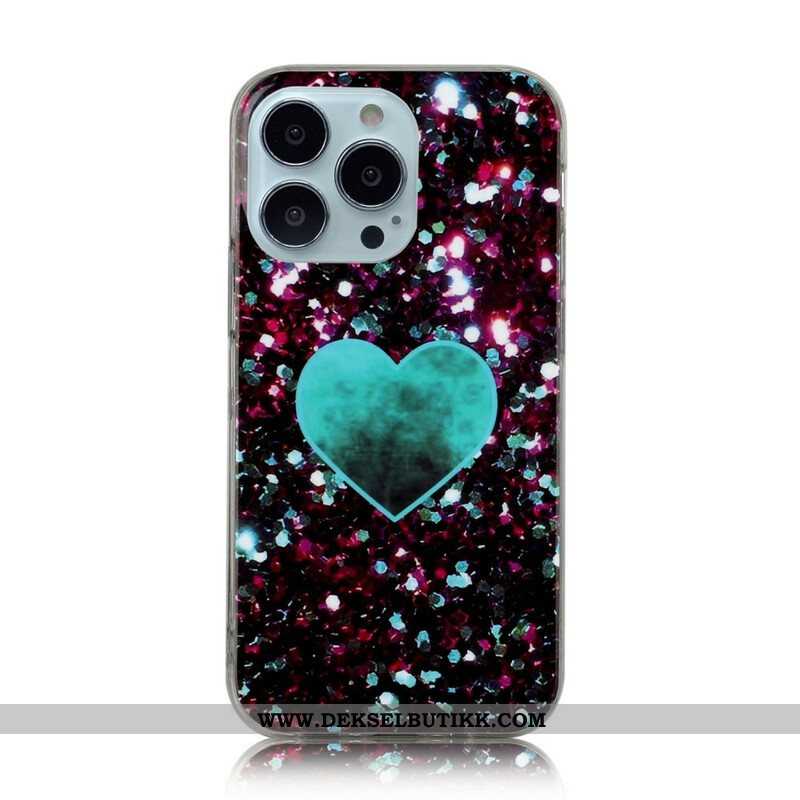 Deksel Til iPhone 13 Pro Glitter Marmor