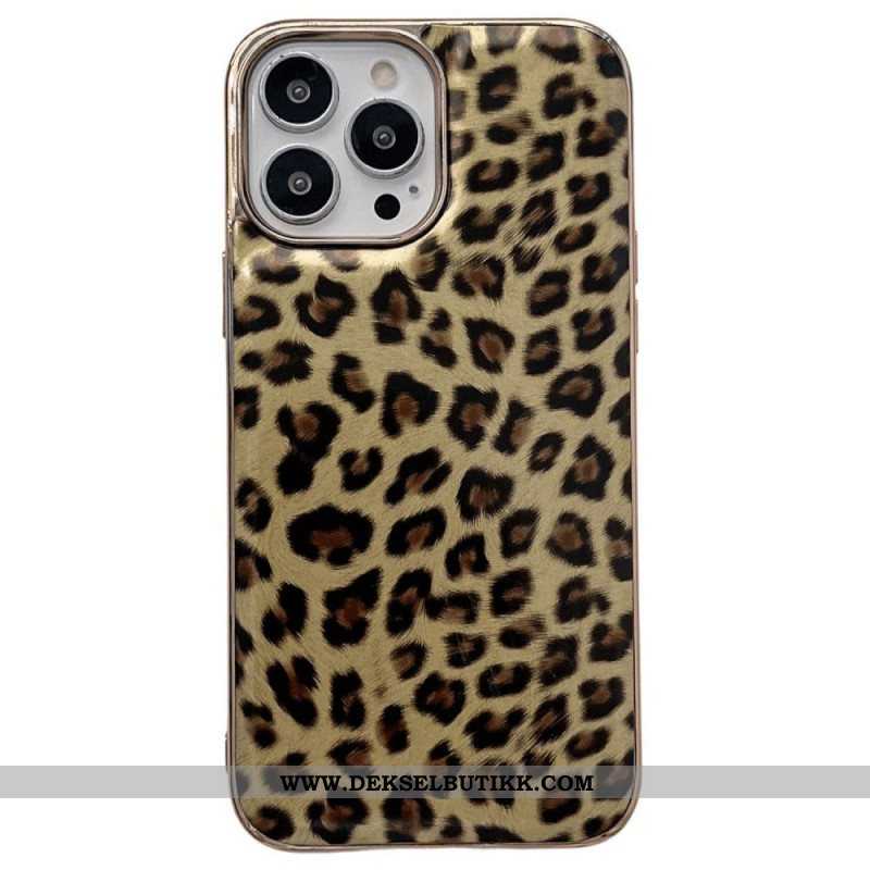 Deksel Til iPhone 14 Leopardhudeffekt