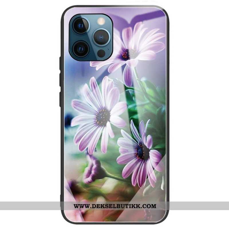 Deksel Til iPhone 14 Pro Max Herdet Glass Blomster