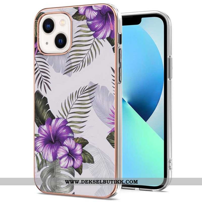 Deksel Til iPhone 15 Blomstermarmor