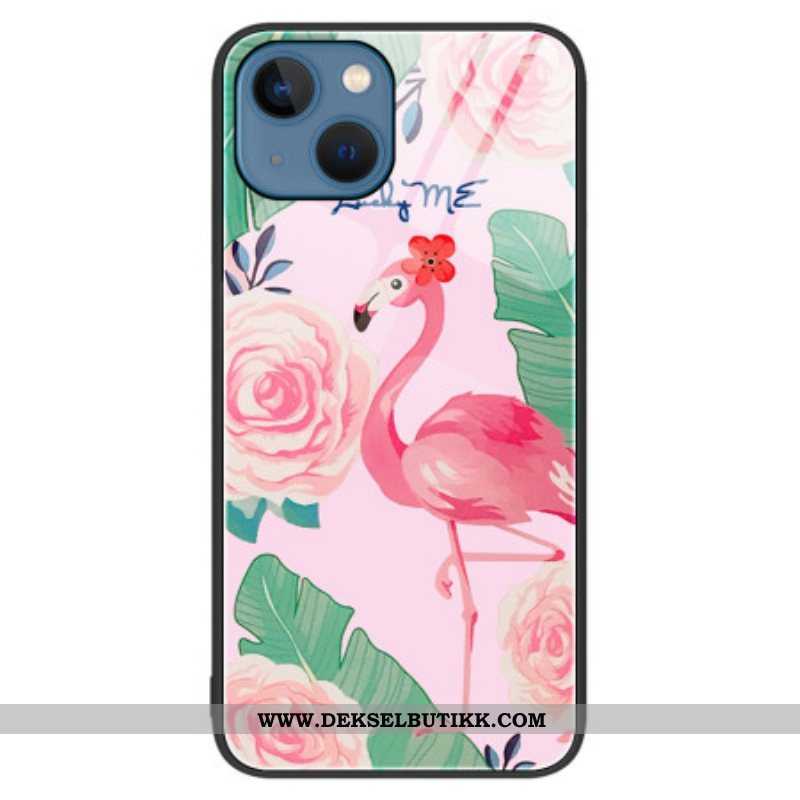 Deksel Til iPhone 15 Plus Flamingo Herdet Glass