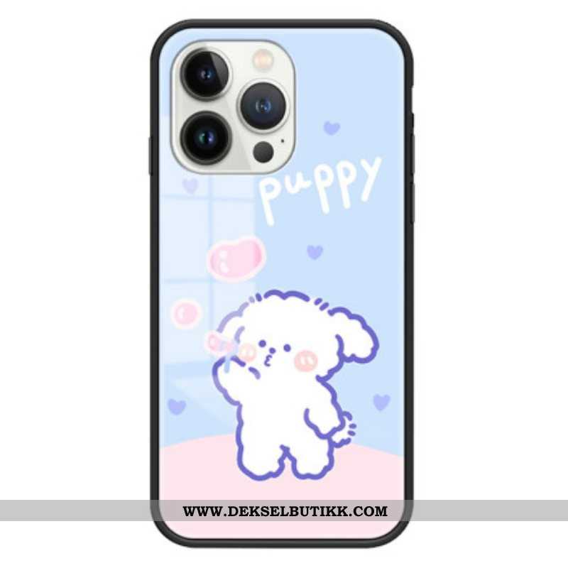 Deksel Til iPhone 15 Pro Bubble Dog Herdet Glass