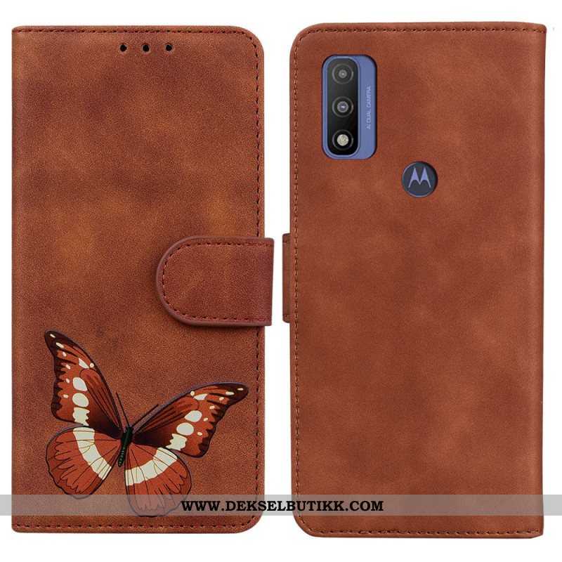 Folio Deksel Til Moto E40 / E30 / E20 Skin-touch Butterfly