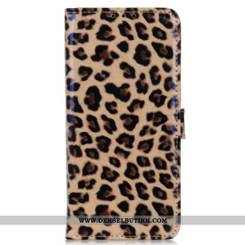 Folio Deksel Til Moto G73 5G Leopard