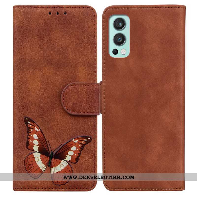 Folio Deksel Til OnePlus Nord 2 5G Skin-touch Butterfly