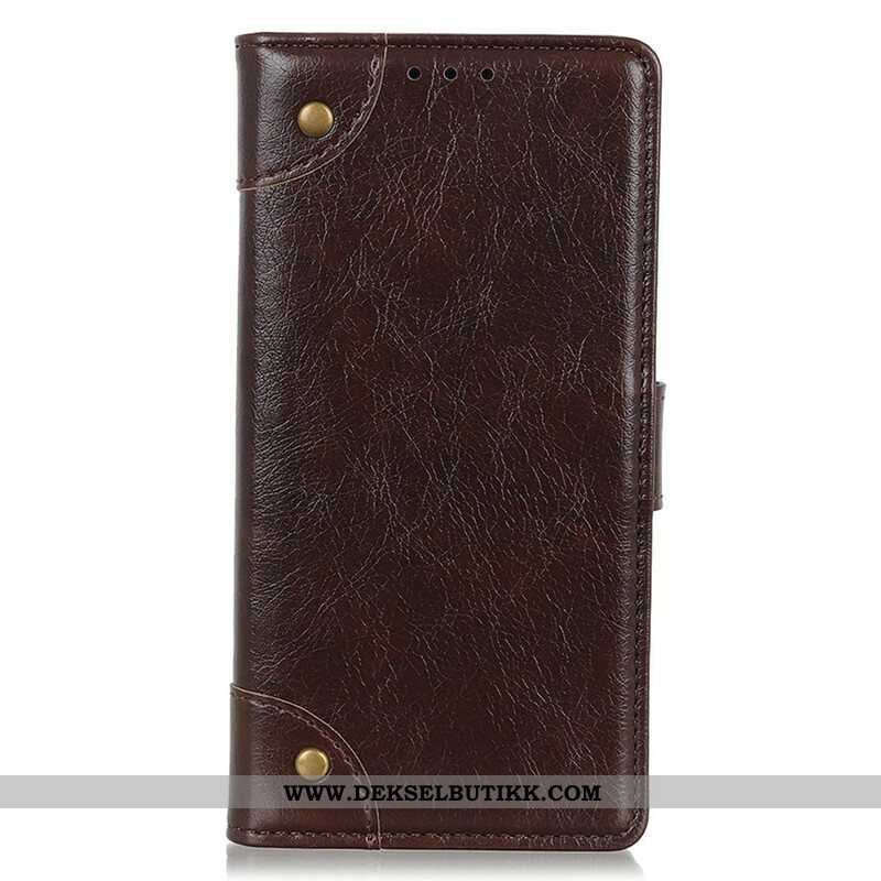 Folio Deksel Til OnePlus Nord 2 5G Stil Nappa Leather Vintage Nagler