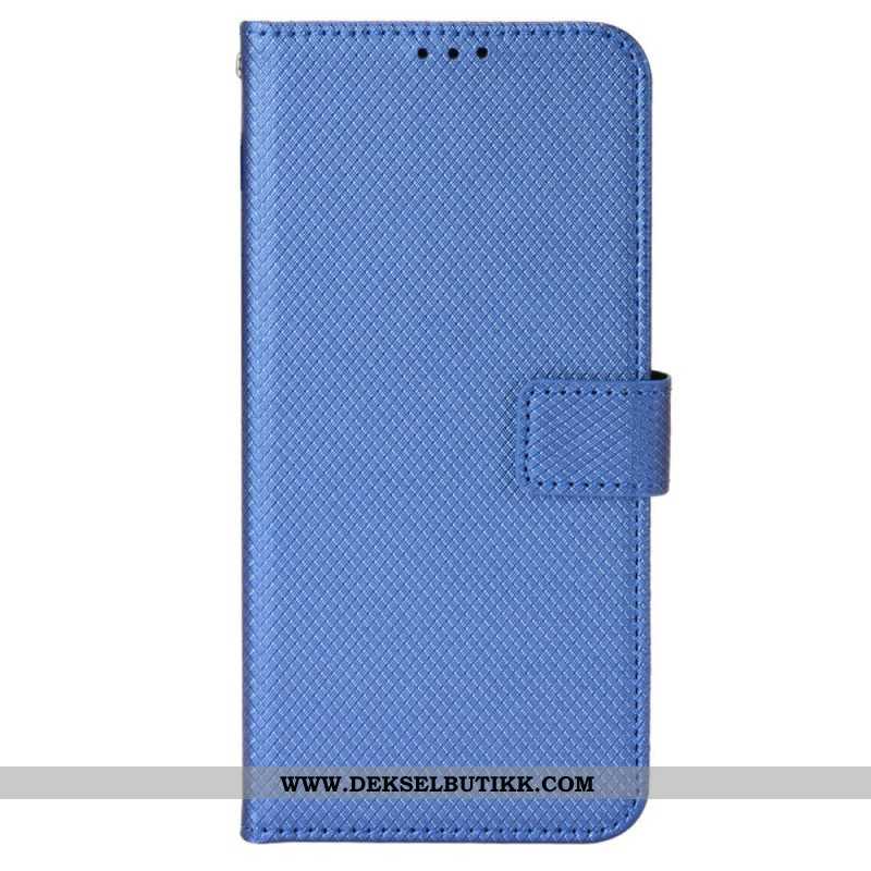 Folio Deksel Til OnePlus Nord CE 2 5G Med Kjede Strappy Diamond Texture