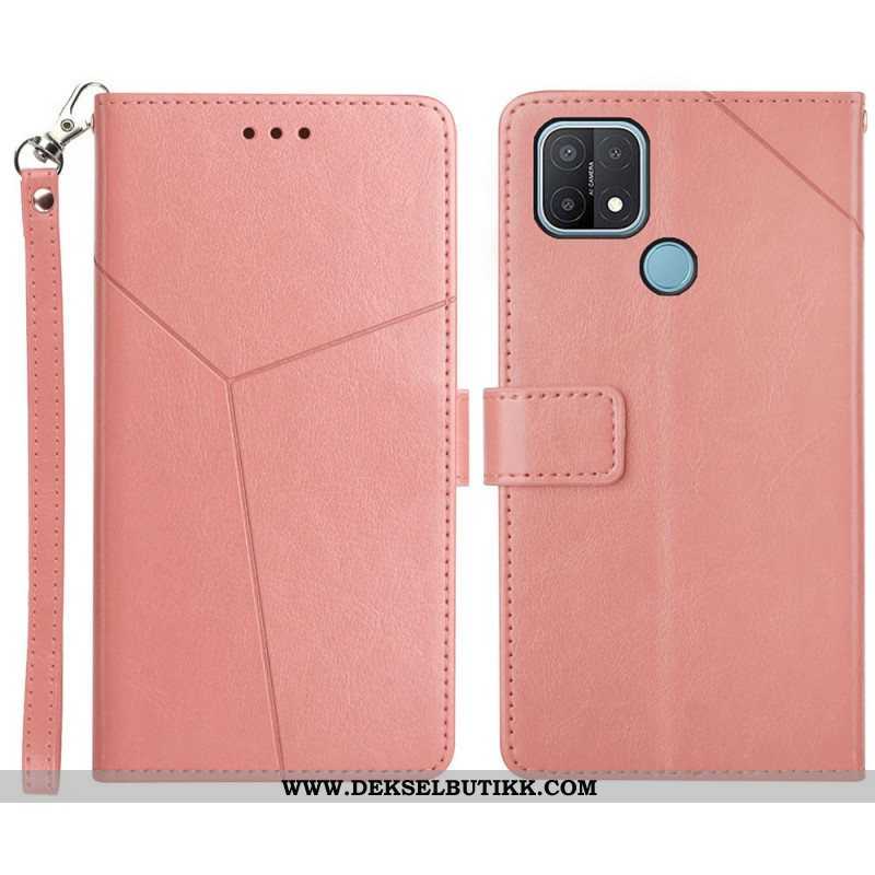 Folio Deksel Til Oppo A15 Stil Leather Geo Y Design