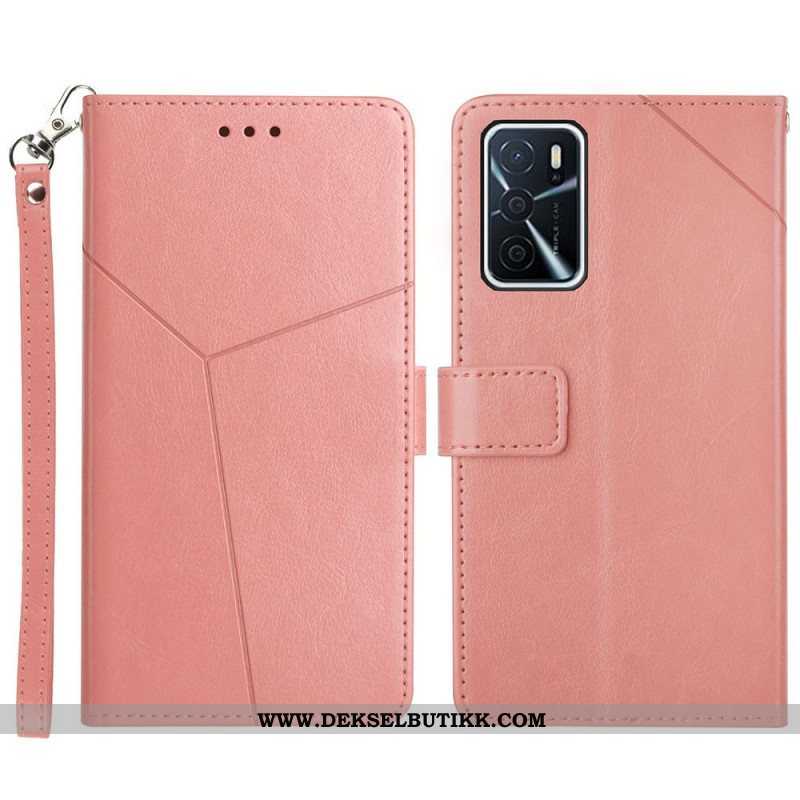 Folio Deksel Til Oppo A16 / A16s Stil Leather Geo Y Design