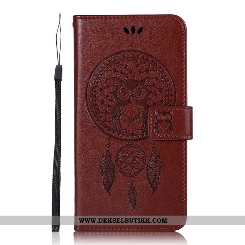 Folio Deksel Til Samsung Galaxy A13 5G / A04s Skinneffekt Dream Catcher Owl