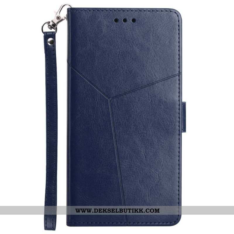 Folio Deksel Til Samsung Galaxy A13 5G / A04s Stil Leather Geo Y Design