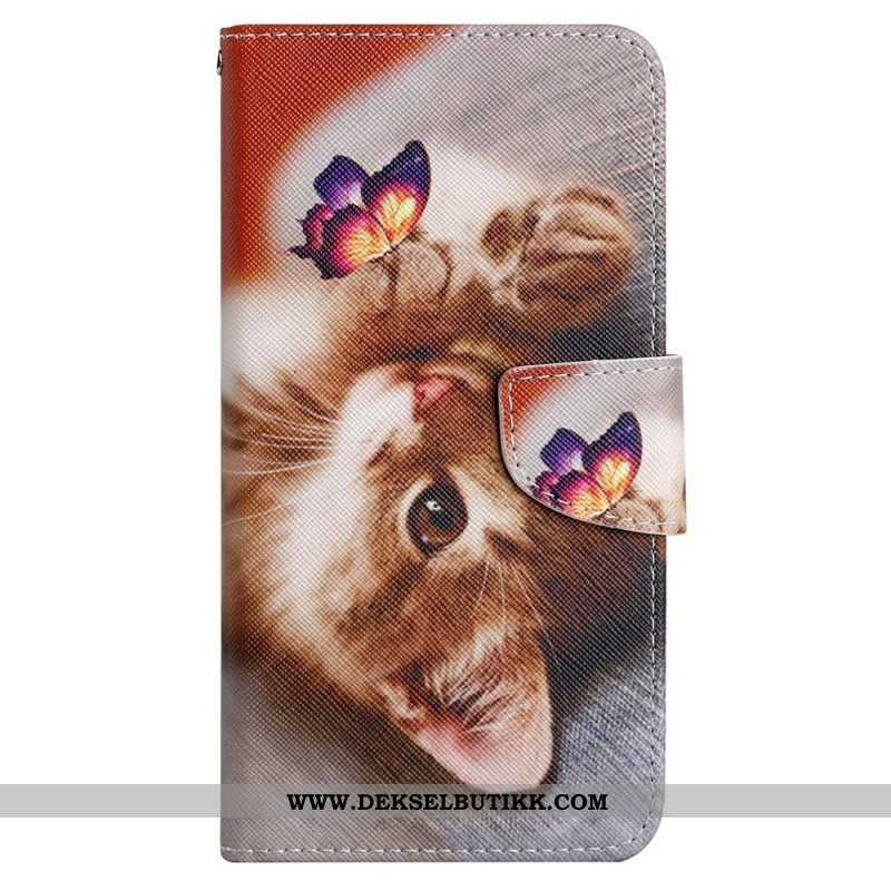 Folio Deksel Til Samsung Galaxy A13 Tales Of Cats With Lanyard