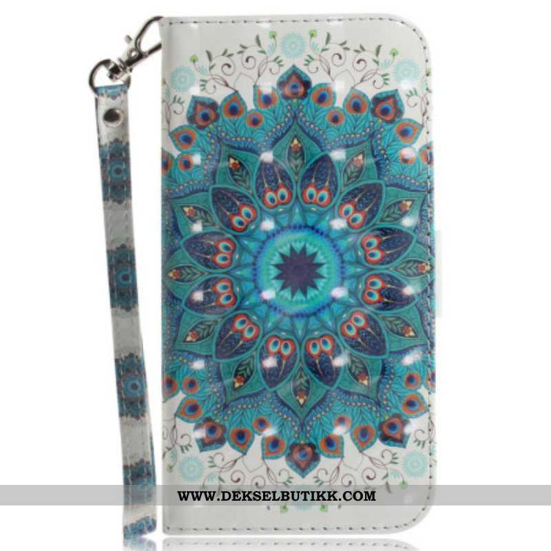 Folio Deksel Til Samsung Galaxy A14 / A14 5G Med Kjede Strappy Mandala