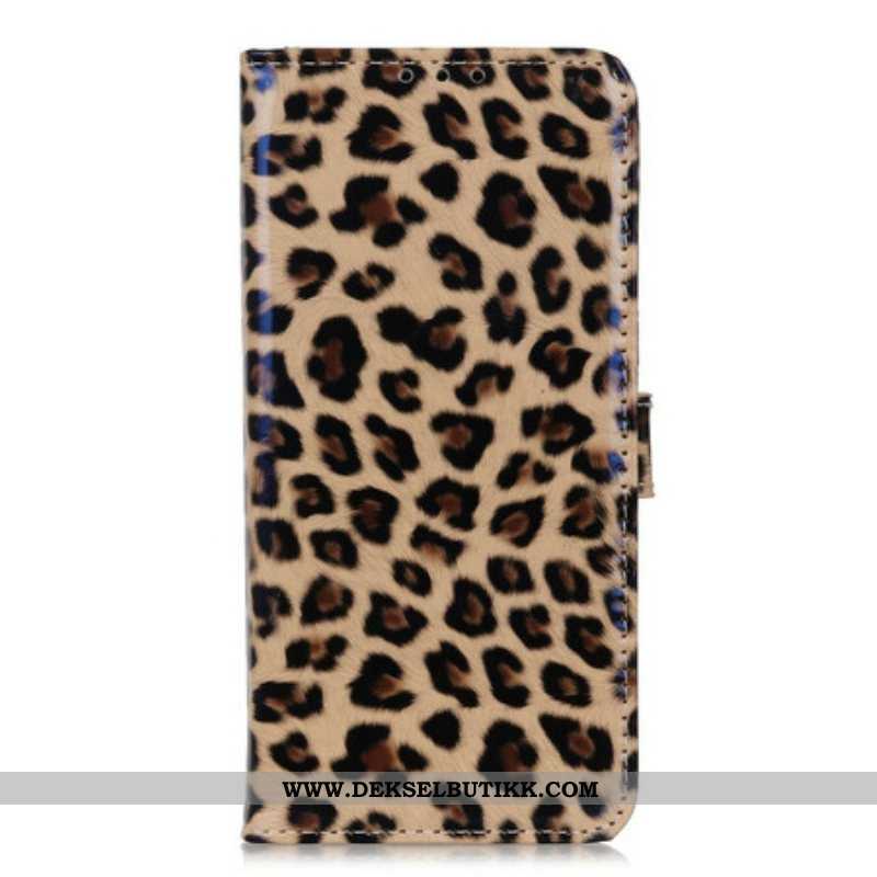 Folio Deksel Til Samsung Galaxy A52 4G / A52 5G / A52s 5G Vanlig Leopard