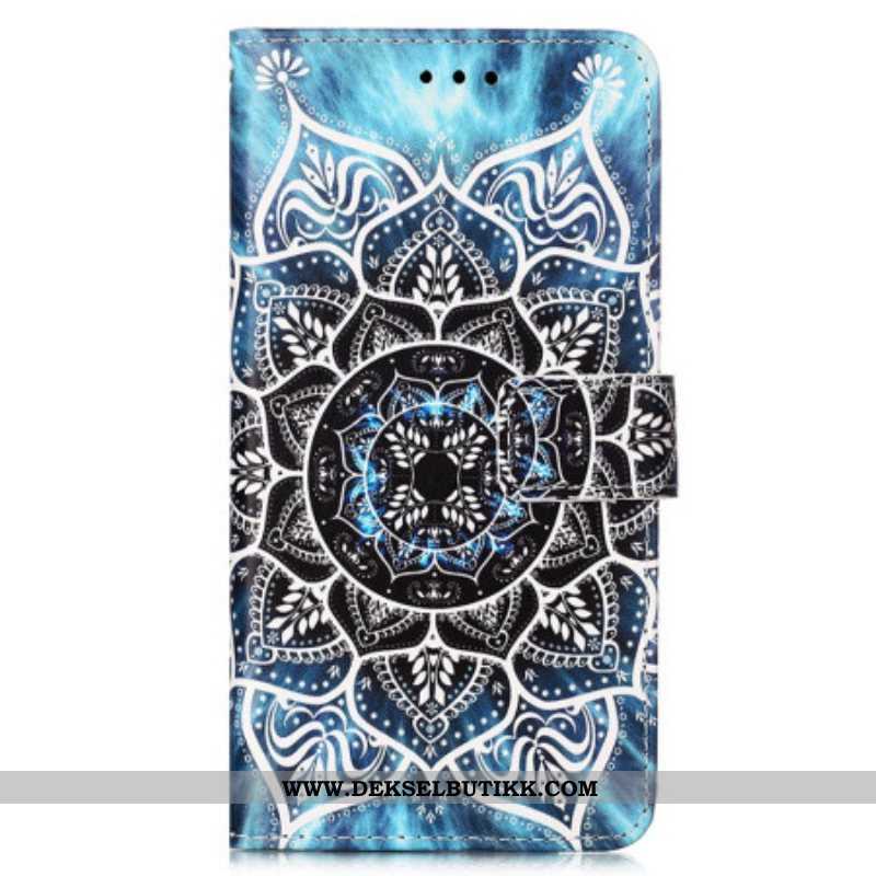 Folio Deksel Til Samsung Galaxy A54 5G Med Kjede Strappy Mandala