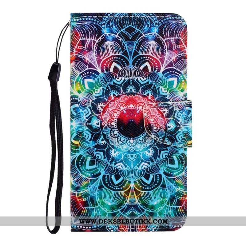 Folio Deksel Til Samsung Galaxy A54 5G Med Kjede Strappy Mandala