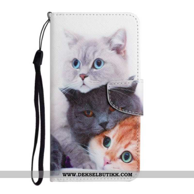 Folio Deksel Til Samsung Galaxy A54 5G Tales Of Cats With Lanyard