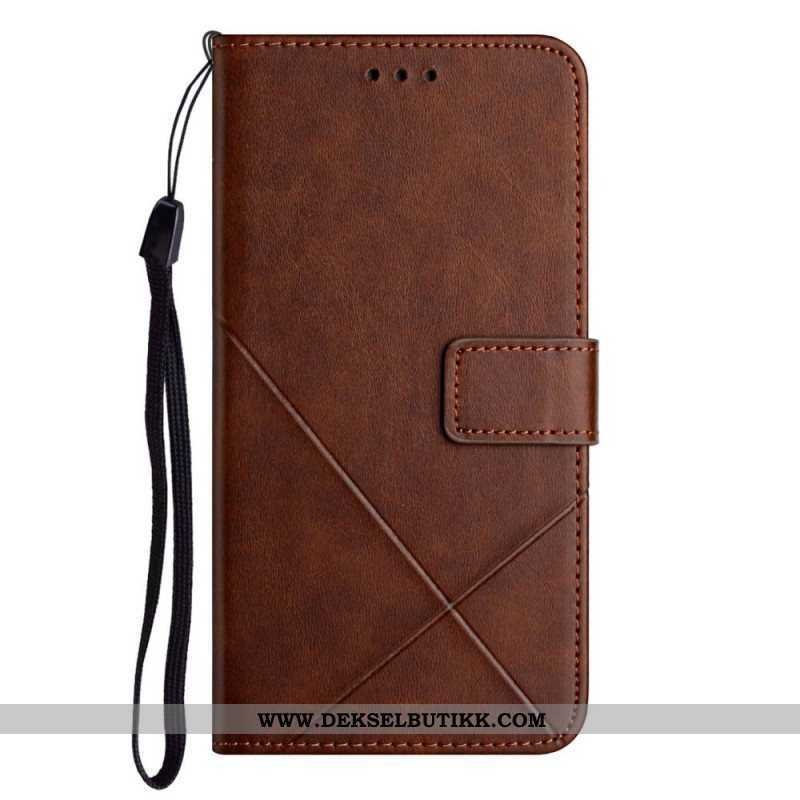 Folio Deksel Til Samsung Galaxy M12 / A12 X Design Geo Leather Style