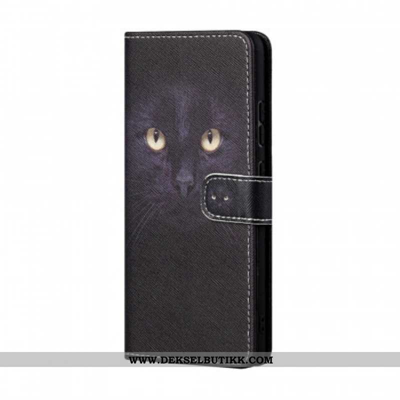 Folio Deksel Til Samsung Galaxy M23 5G Med Kjede Thong Cat