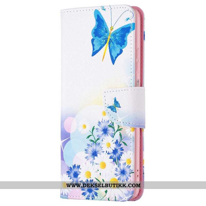 Folio Deksel Til Samsung Galaxy M53 5G Sommerfugler Sommerfugler