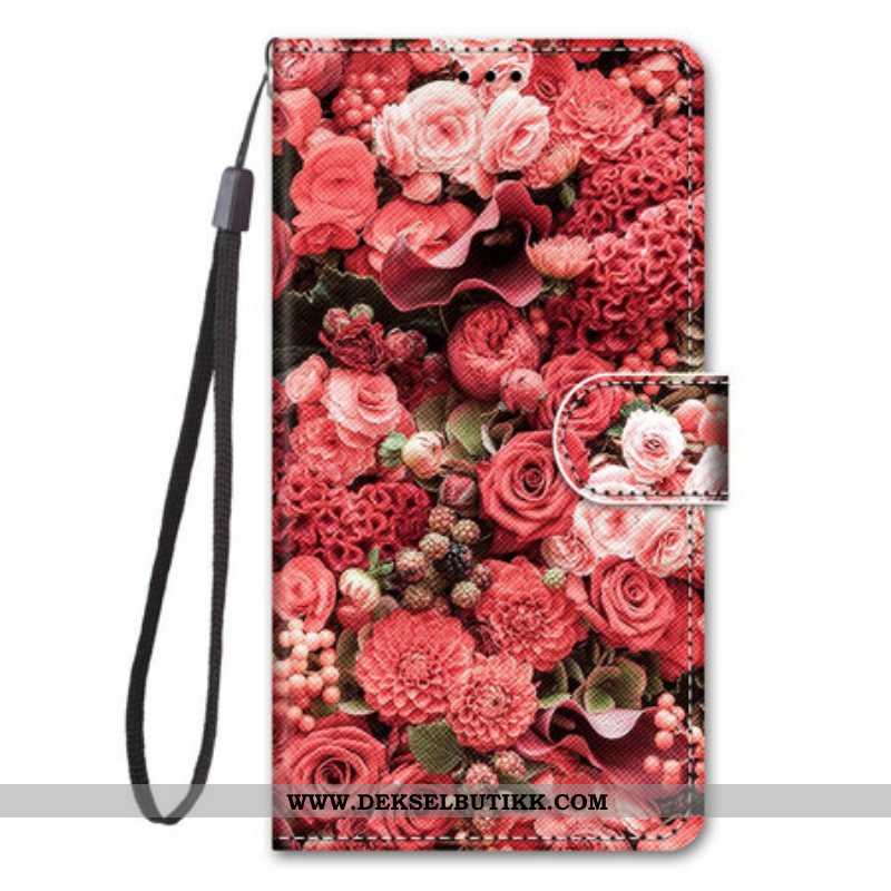 Folio Deksel Til Samsung Galaxy S21 5G Blomsterromantikk