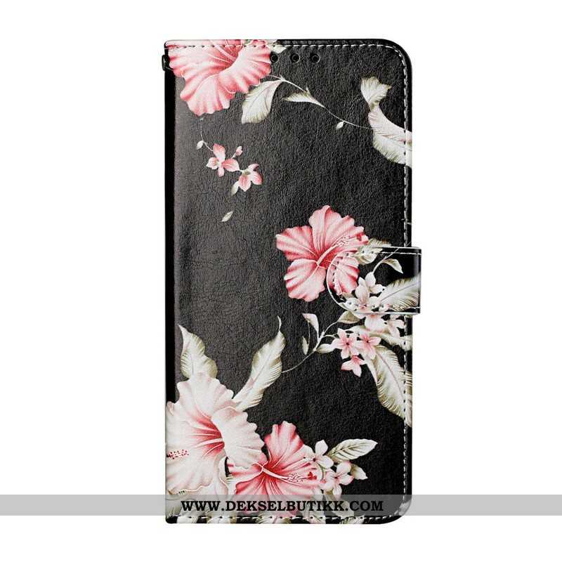 Folio Deksel Til Samsung Galaxy S21 5G Gale Blomster