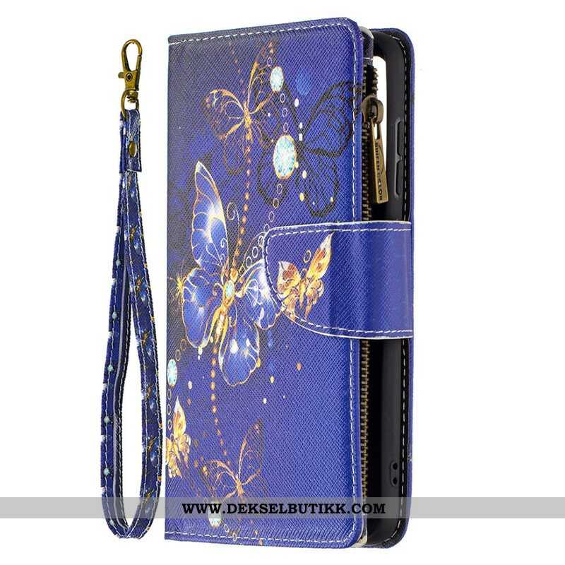 Folio Deksel Til Samsung Galaxy S21 FE Butterflies Butterflies Zip Pouch