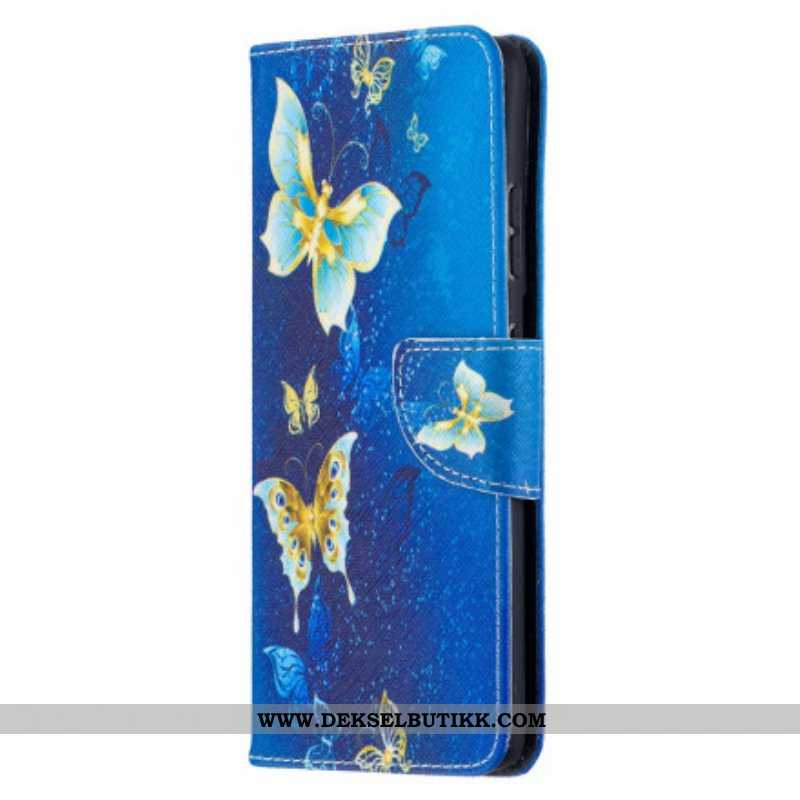 Folio Deksel Til Samsung Galaxy S21 Ultra 5G Butterflies Kings