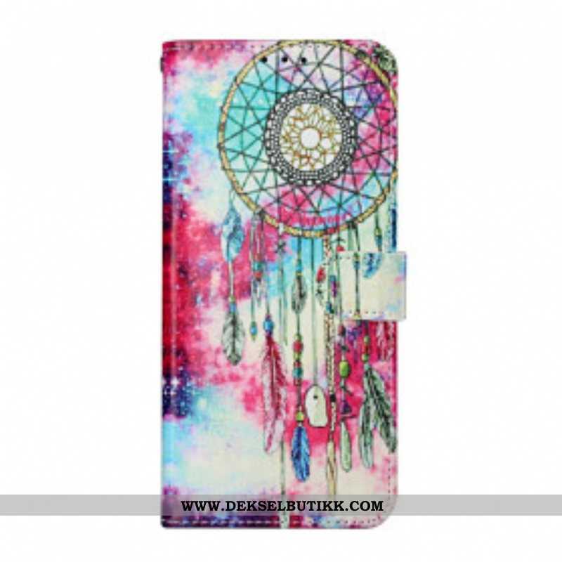 Folio Deksel Til Samsung Galaxy S21 Ultra 5G Dreamcatcher-stilen