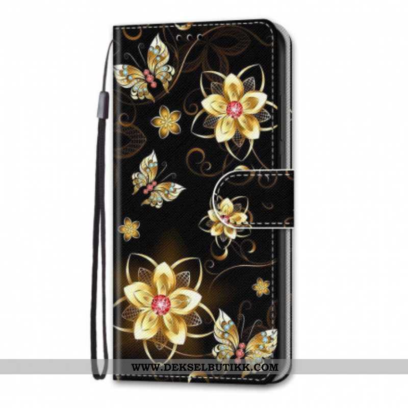 Folio Deksel Til Samsung Galaxy S21 Ultra 5G Magiske Blomster