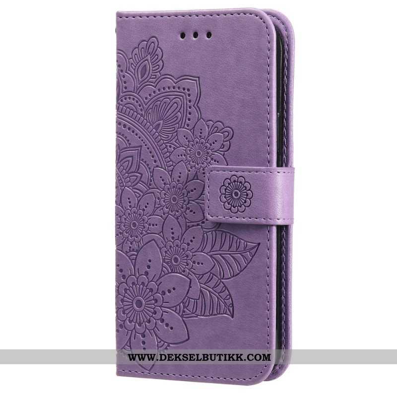 Folio Deksel Til Samsung Galaxy S22 5G Blomstermandala