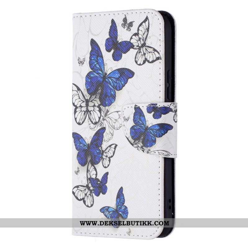 Folio Deksel Til Samsung Galaxy S22 5G Butterflies Kings