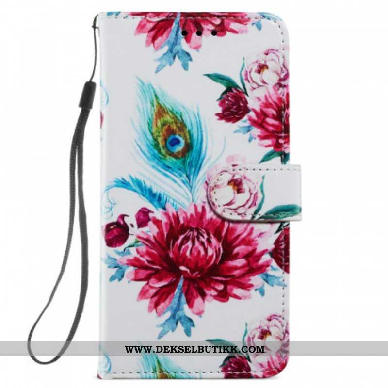 Folio Deksel Til Samsung Galaxy S22 5G Intense Blomster