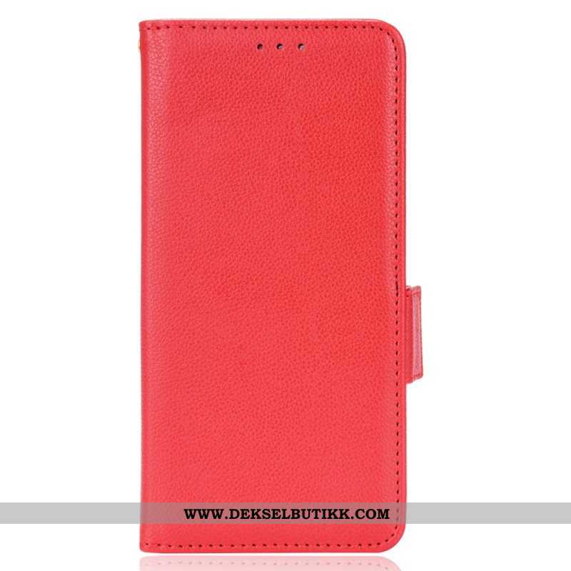 Folio Deksel Til Samsung Galaxy S22 Plus 5G Style Leather Litchi Design