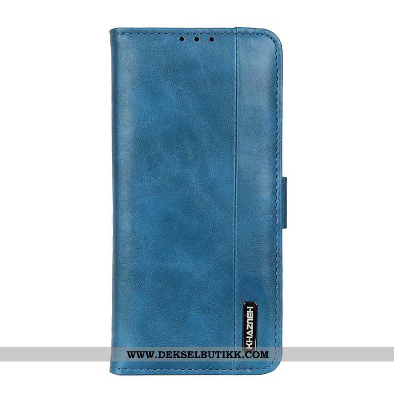 Folio Deksel Til Samsung Galaxy S22 Ultra 5G Faux Leather Elegance Khazneh