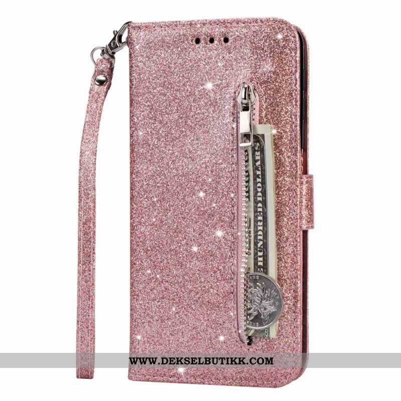 Folio Deksel Til Samsung Galaxy S23 5G Glitter Myntpung