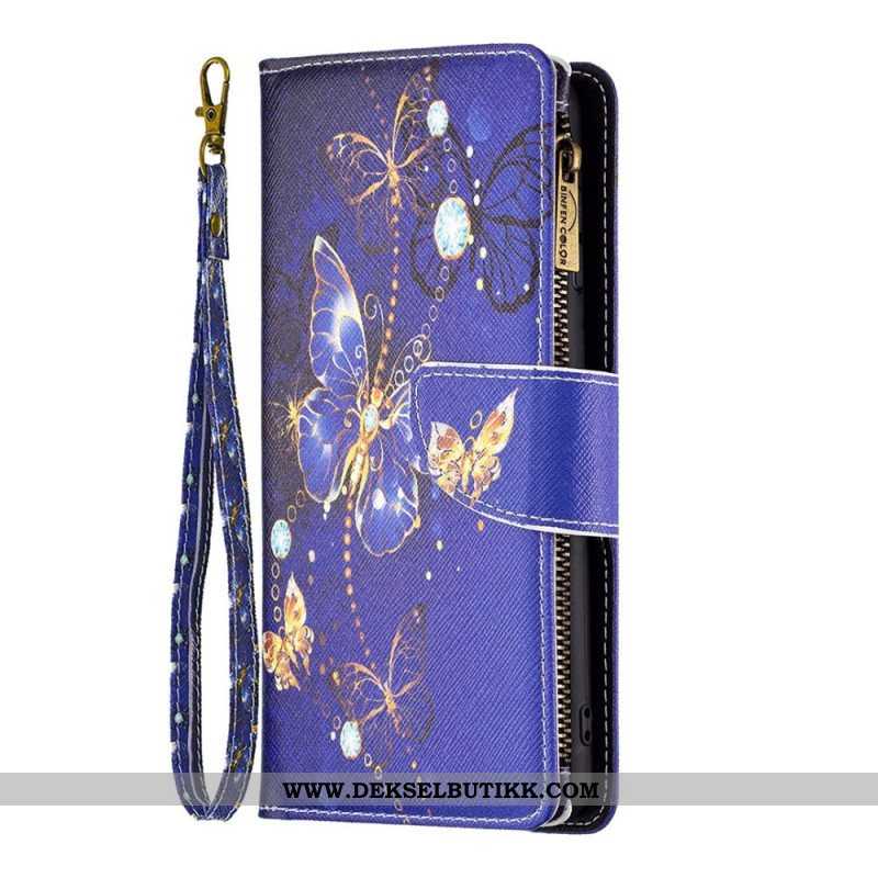 Folio Deksel Til Samsung Galaxy S23 5G Lommebok Butterflies Lommebok