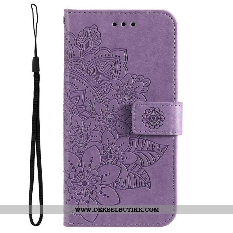 Folio Deksel Til Samsung Galaxy S23 5G Med Kjede Strappy Mandala