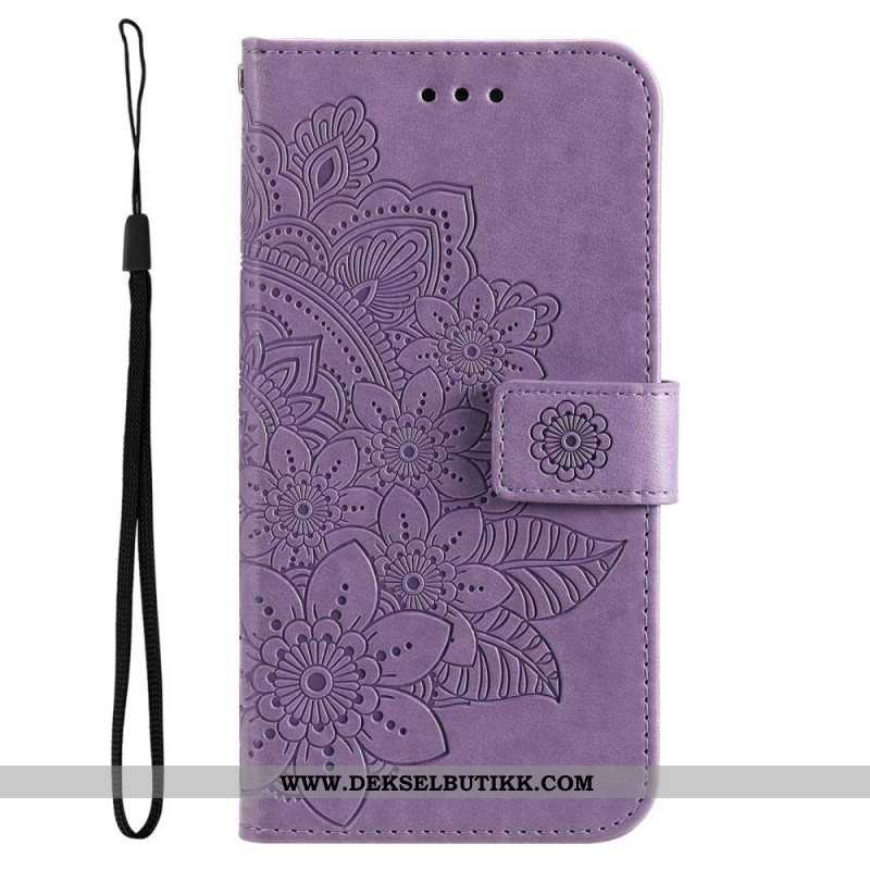 Folio Deksel Til Samsung Galaxy S23 Plus 5G Med Kjede Strappy Mandala