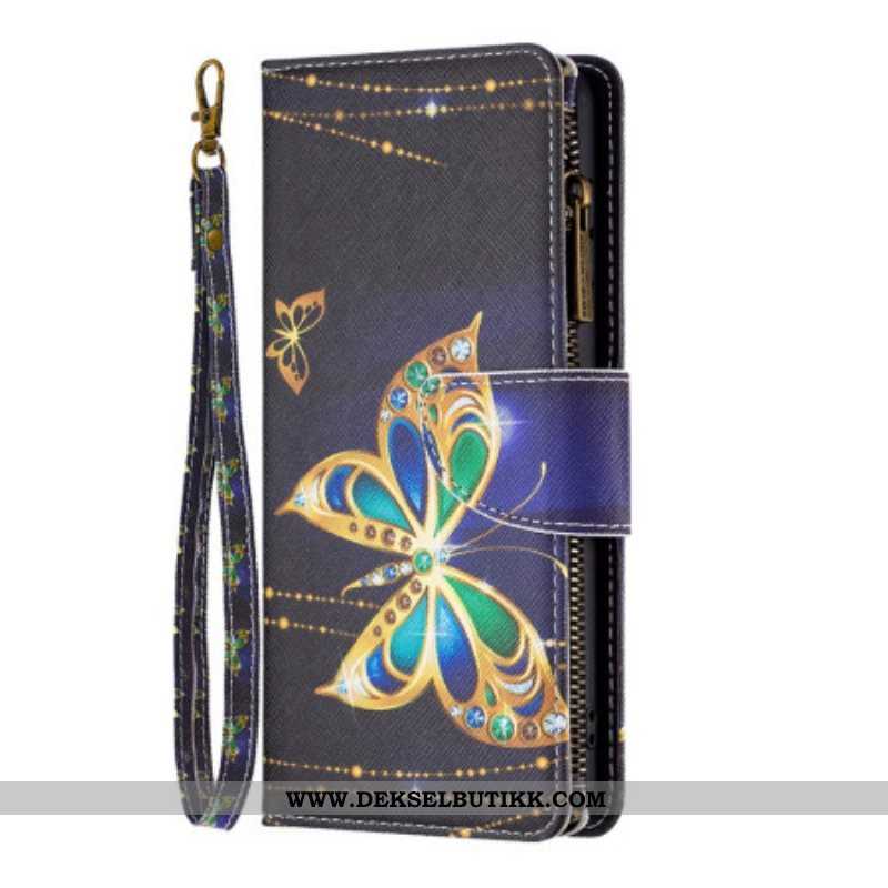 Folio Deksel Til Xiaomi 13 Lite Lommebok Golden Butterflies Lommebok