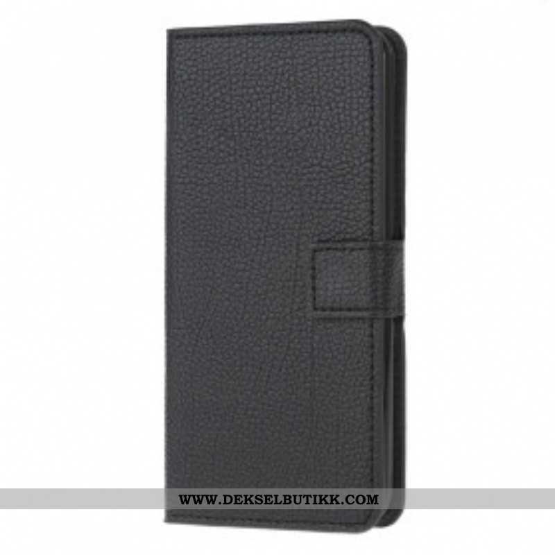 Folio Deksel Til Xiaomi Redmi Note 10 / 10S Litchi Grain Leather Effect