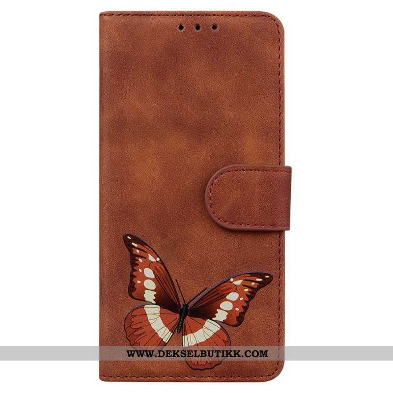 Folio Deksel Til Xiaomi Redmi Note 10 Pro Skin-touch Butterfly