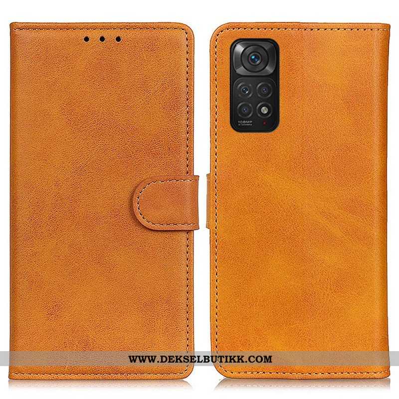 Folio Deksel Til Xiaomi Redmi Note 11 / 11S Retro Matt Skinneffekt