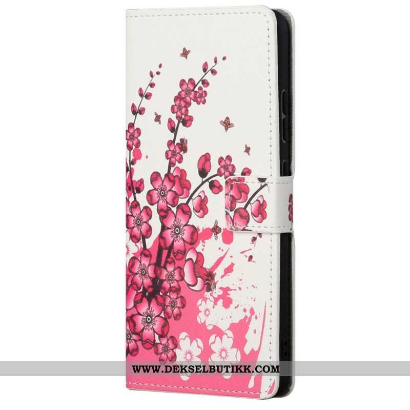 Folio Deksel Til Xiaomi Redmi Note 11 Pro / 11 Pro 5G Tropiske Blomster