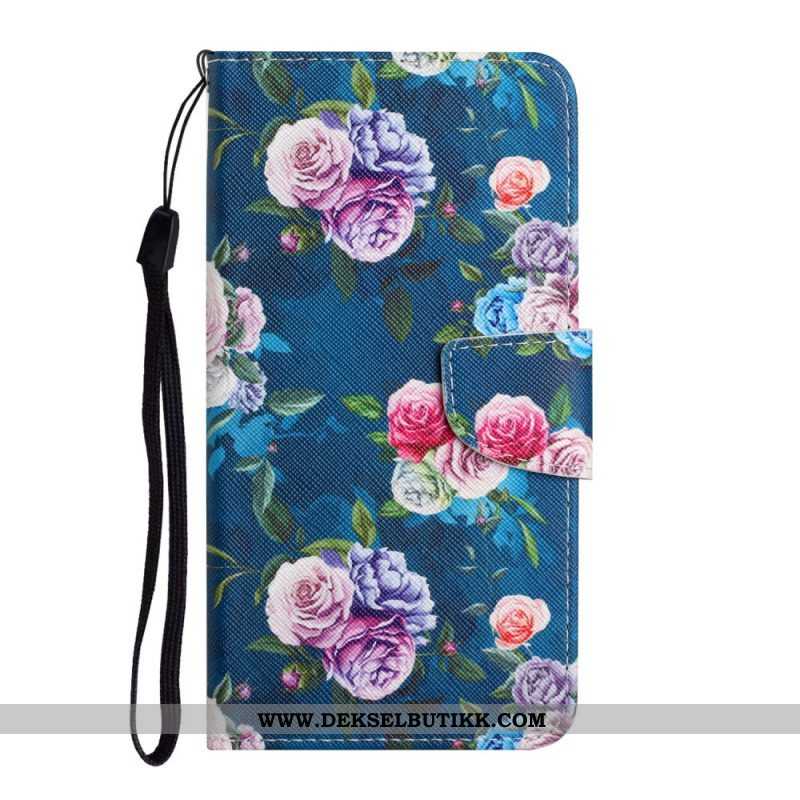 Folio Deksel Til Xiaomi Redmi Note 11 Pro Plus 5G Liberty Royal-blomster