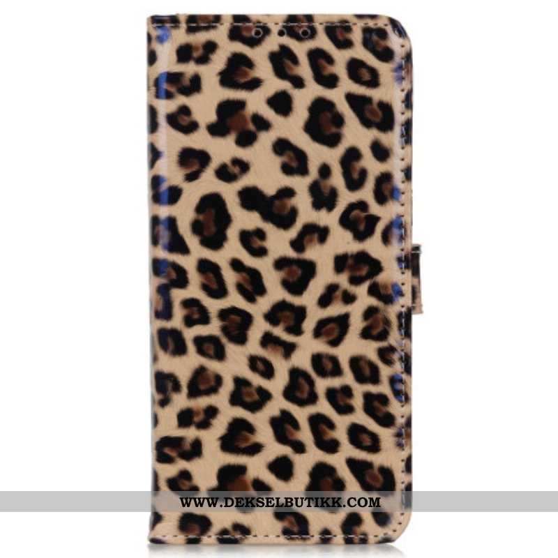 Folio Deksel Til Xiaomi Redmi Note 12 4G Leopardhudeffekt