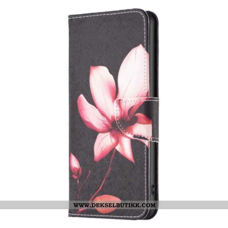 Folio Deksel Til Xiaomi Redmi Note 12 5G Rosa Blomst