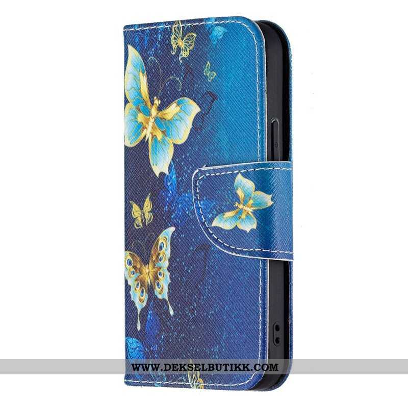 Folio Deksel Til iPhone 13 Mini Butterflies Kings