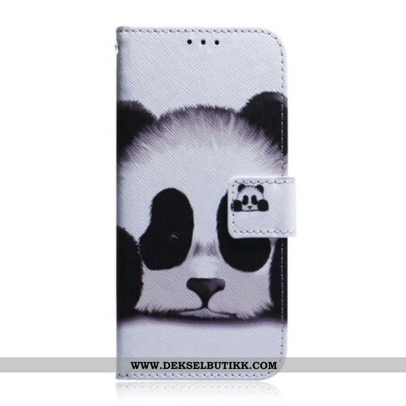 Folio Deksel Til iPhone 13 Mini Panda Ansikt