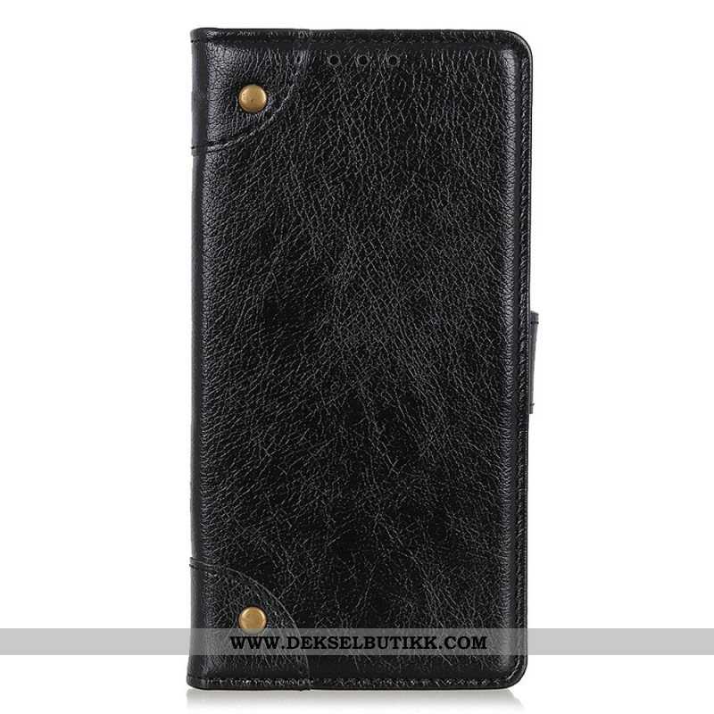 Lærdeksel Til OnePlus 10T 5G Stil Nappa Leather Vintage Nagler
